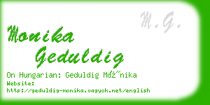 monika geduldig business card